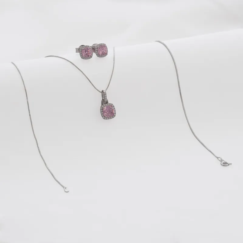 Conjunto Pave Circon Verde