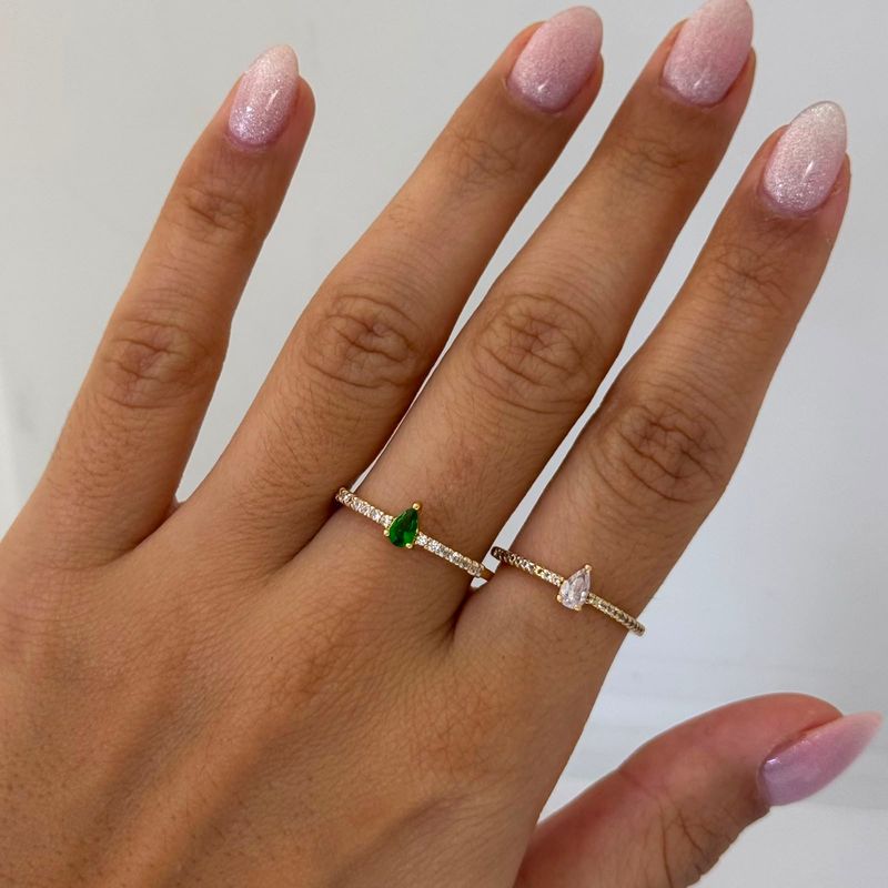 Anillo Gota Circon